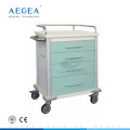 Hot sale ! AG-MT027 hospital medical color-steel metal rolling cart for sale